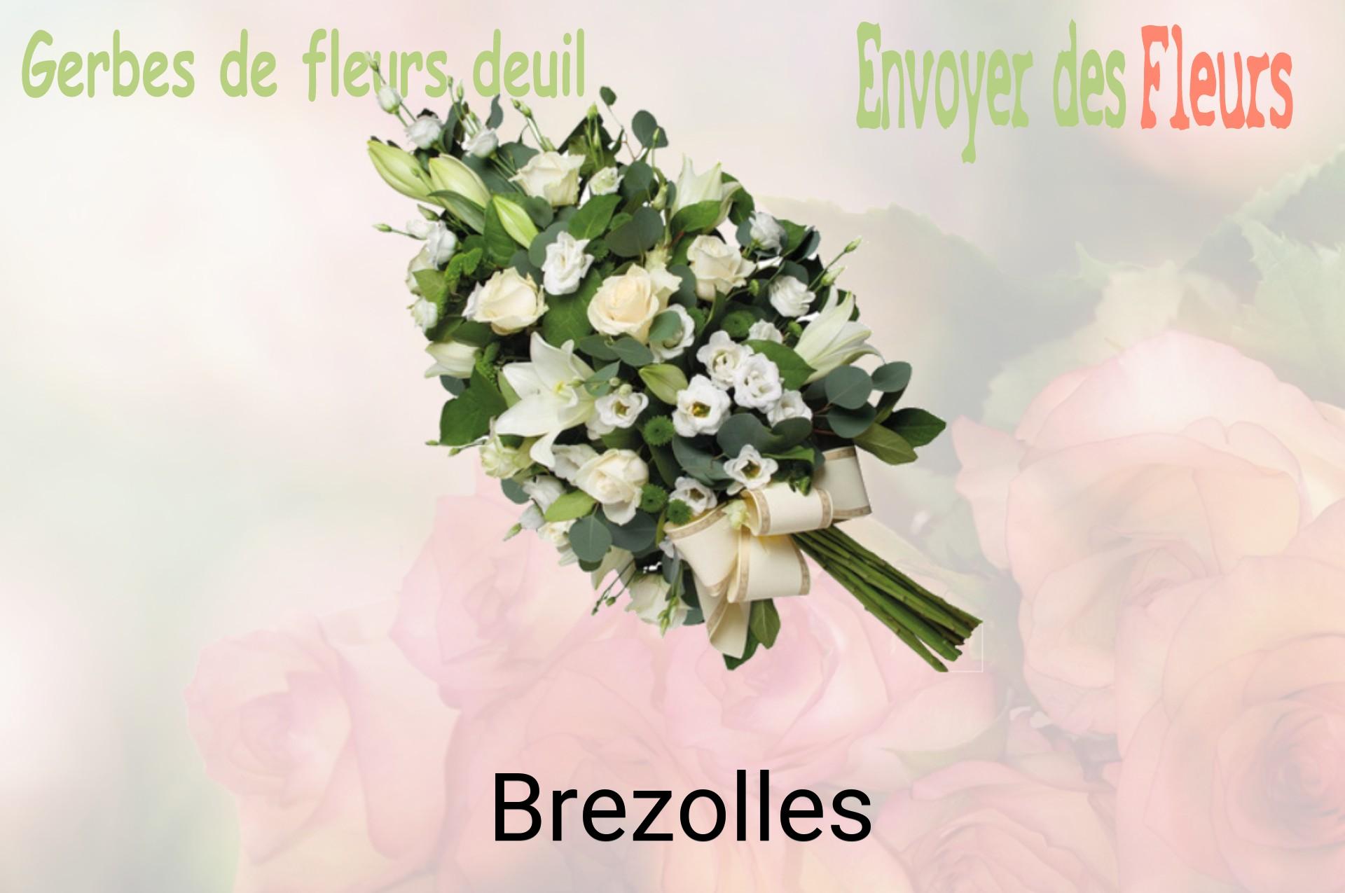 Gerbe de fleurs de deuil livrée à Brezolles